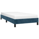 vidaXL sötétkék bársony ágykeret matrac nélkül 80 x 200 cm