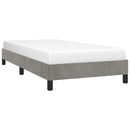 vidaXL világosszürke bársony ágykeret matrac nélkül 90x200 cm