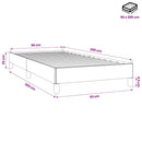 vidaXL világosszürke bársony ágykeret matrac nélkül 90x200 cm