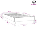 vidaXL világosszürke bársony ágykeret matrac nélkül 90x200 cm
