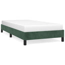 vidaXL sötétzöld bársony ágykeret matrac nélkül 90x200 cm