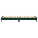 vidaXL sötétzöld bársony ágykeret matrac nélkül 90x200 cm
