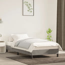 vidaXL világosszürke bársony ágykeret matrac nélkül 100x200 cm