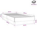 vidaXL fekete bársony ágykeret matrac nélkül 100x200 cm