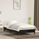 vidaXL fekete bársony ágykeret matrac nélkül 100x200 cm