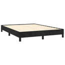 vidaXL fekete bársony ágykeret matrac nélkül 140 x 190 cm