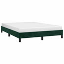 vidaXL sötétzöld bársony ágykeret matrac nélkül 140 x 190 cm