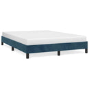 vidaXL sötétkék bársony ágykeret matrac nélkül 140 x 190 cm