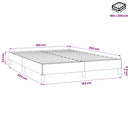 vidaXL sötétszürke bársony ágykeret matrac nélkül 180 x 200 cm