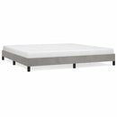 vidaXL világosszürke bársony ágykeret matrac nélkül 200 x 200 cm