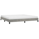 vidaXL világosszürke bársony ágykeret matrac nélkül 200 x 200 cm