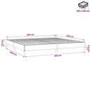 vidaXL világosszürke bársony ágykeret matrac nélkül 200 x 200 cm