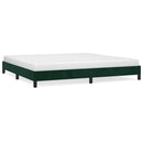 vidaXL sötétzöld bársony ágykeret matrac nélkül 200x200 cm