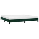 vidaXL sötétzöld bársony ágykeret matrac nélkül 200x200 cm