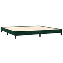 vidaXL sötétzöld bársony ágykeret matrac nélkül 200x200 cm