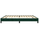 vidaXL sötétzöld bársony ágykeret matrac nélkül 200x200 cm