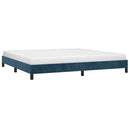vidaXL sötétkék bársony ágykeret matrac nélkül 200x200 cm