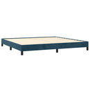 vidaXL sötétkék bársony ágykeret matrac nélkül 200x200 cm