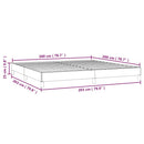 vidaXL sötétkék bársony ágykeret matrac nélkül 200x200 cm