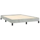 vidaXL világosszürke bársony ágykeret matrac nélkül 152 x 203 cm queen size méret