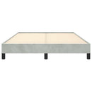 vidaXL világosszürke bársony ágykeret matrac nélkül 152 x 203 cm queen size méret