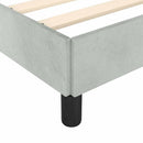 vidaXL világosszürke bársony ágykeret matrac nélkül 152 x 203 cm queen size méret