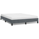 vidaXL sötétszürke bársony ágykeret matrac nélkül 152 x 203 cm queen size méret