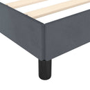 vidaXL sötétszürke bársony ágykeret matrac nélkül 152 x 203 cm queen size méret