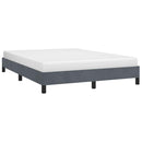 vidaXL sötétszürke bársony ágykeret matrac nélkül 152 x 203 cm queen size méret