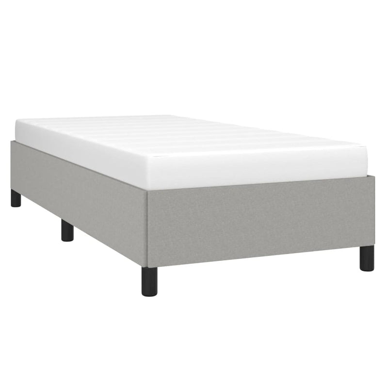 vidaXL világosszürke szövet ágykeret matrac nélkül 80x200 cm