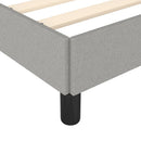 vidaXL világosszürke szövet ágykeret matrac nélkül 80x200 cm