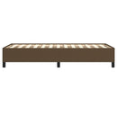 vidaXL sötétbarna szövet ágykeret matrac nélkül 90x200 cm