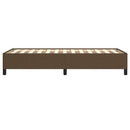 vidaXL sötétbarna szövet ágykeret matrac nélkül 90x200 cm