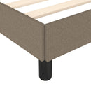 vidaXL tópszínű szövet ágykeret matrac nélkül 90x200 cm