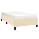 vidaXL krémszínű szövet ágykeret matrac nélkül 100x200 cm