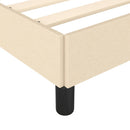 vidaXL krémszínű szövet ágykeret matrac nélkül 100x200 cm