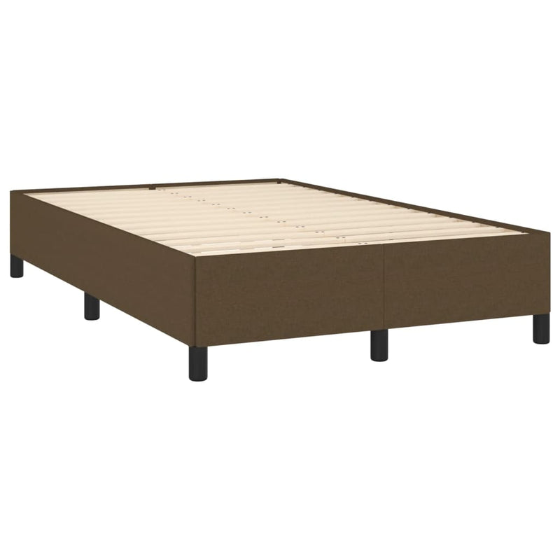 vidaXL sötétbarna szövet ágykeret matrac nélkül 120x200 cm