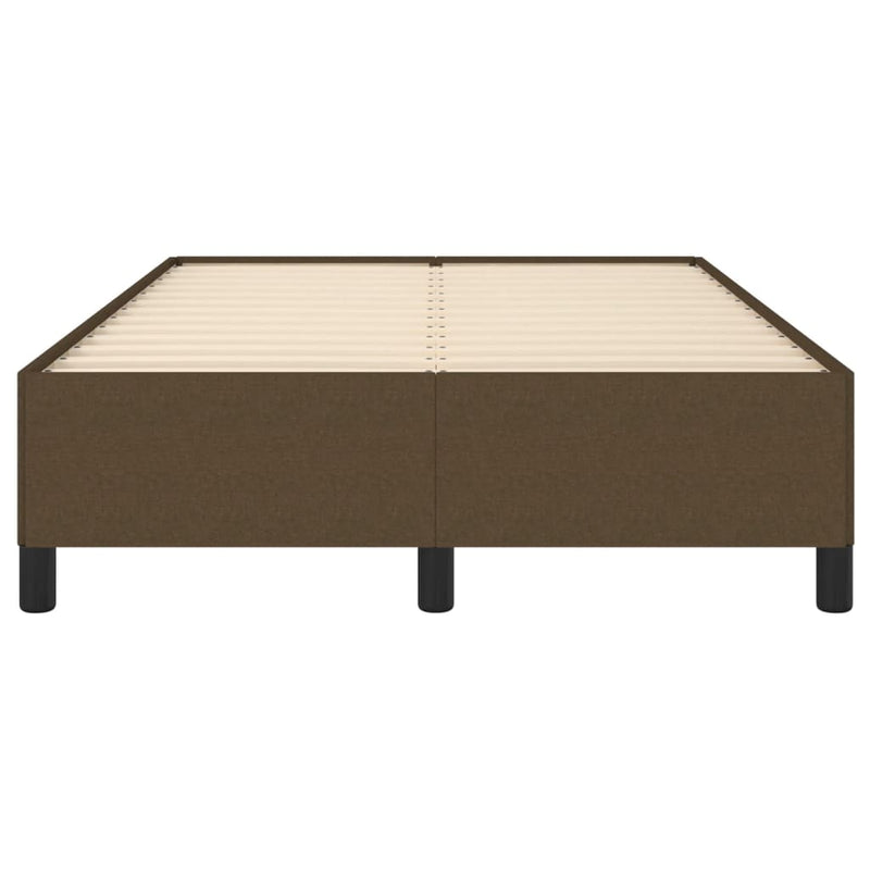 vidaXL sötétbarna szövet ágykeret matrac nélkül 120x200 cm