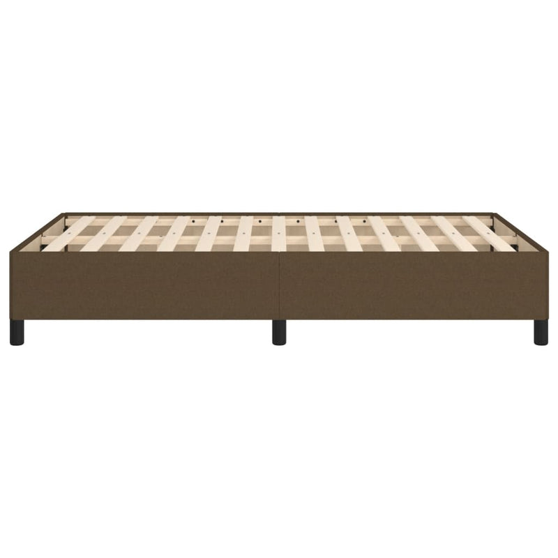 vidaXL sötétbarna szövet ágykeret matrac nélkül 120x200 cm