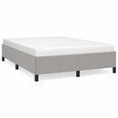 vidaXL világosszürke szövet ágykeret matrac nélkül 140 x 190 cm