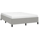 vidaXL világosszürke szövet ágykeret matrac nélkül 140 x 190 cm