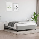 vidaXL világosszürke szövet ágykeret matrac nélkül 140 x 190 cm