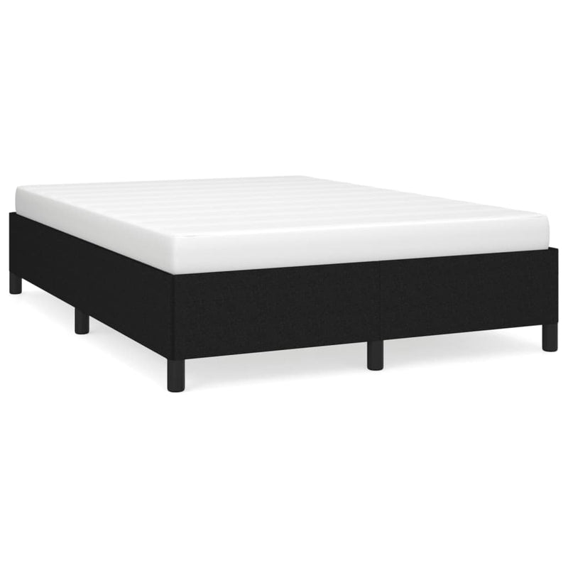 vidaXL fekete szövet ágykeret matrac nélkül 140 x 190 cm