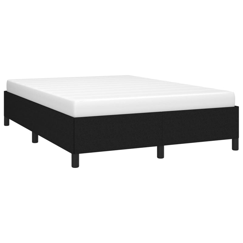 vidaXL fekete szövet ágykeret matrac nélkül 140 x 190 cm