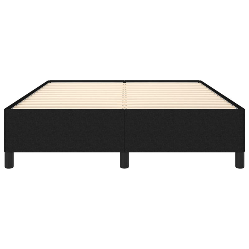 vidaXL fekete szövet ágykeret matrac nélkül 140 x 190 cm