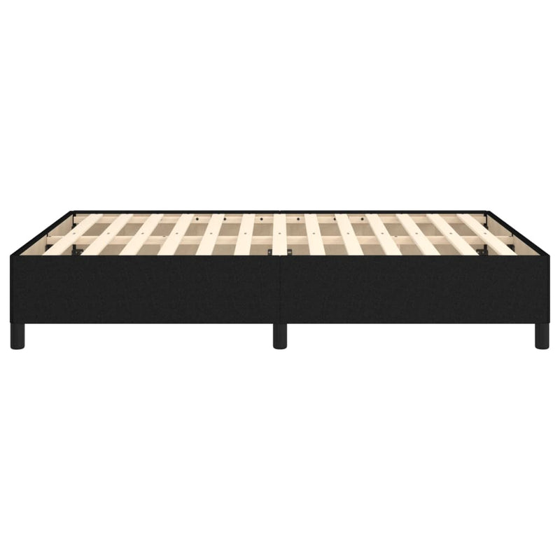 vidaXL fekete szövet ágykeret matrac nélkül 140 x 190 cm