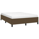 vidaXL sötétbarna szövet ágykeret matrac nélkül 140 x 190 cm