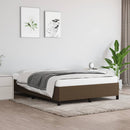 vidaXL sötétbarna szövet ágykeret matrac nélkül 140 x 190 cm