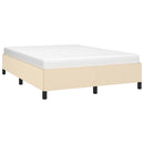 vidaXL krémszínű szövet ágykeret matrac nélkül 140 x 190 cm