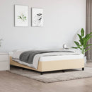 vidaXL krémszínű szövet ágykeret matrac nélkül 140 x 190 cm
